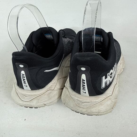 Hoka One One Arahi 7 Athletic Sneakers Women's 7.5 Black White Lace-Up Low Top - Picture 7 of 10